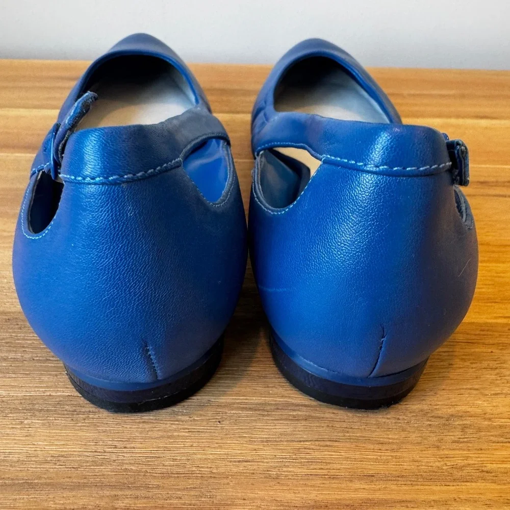 Maria‎ Sharapova by Cole Haan Women 8 B Blue Leather Ballet Flat Classic Chic